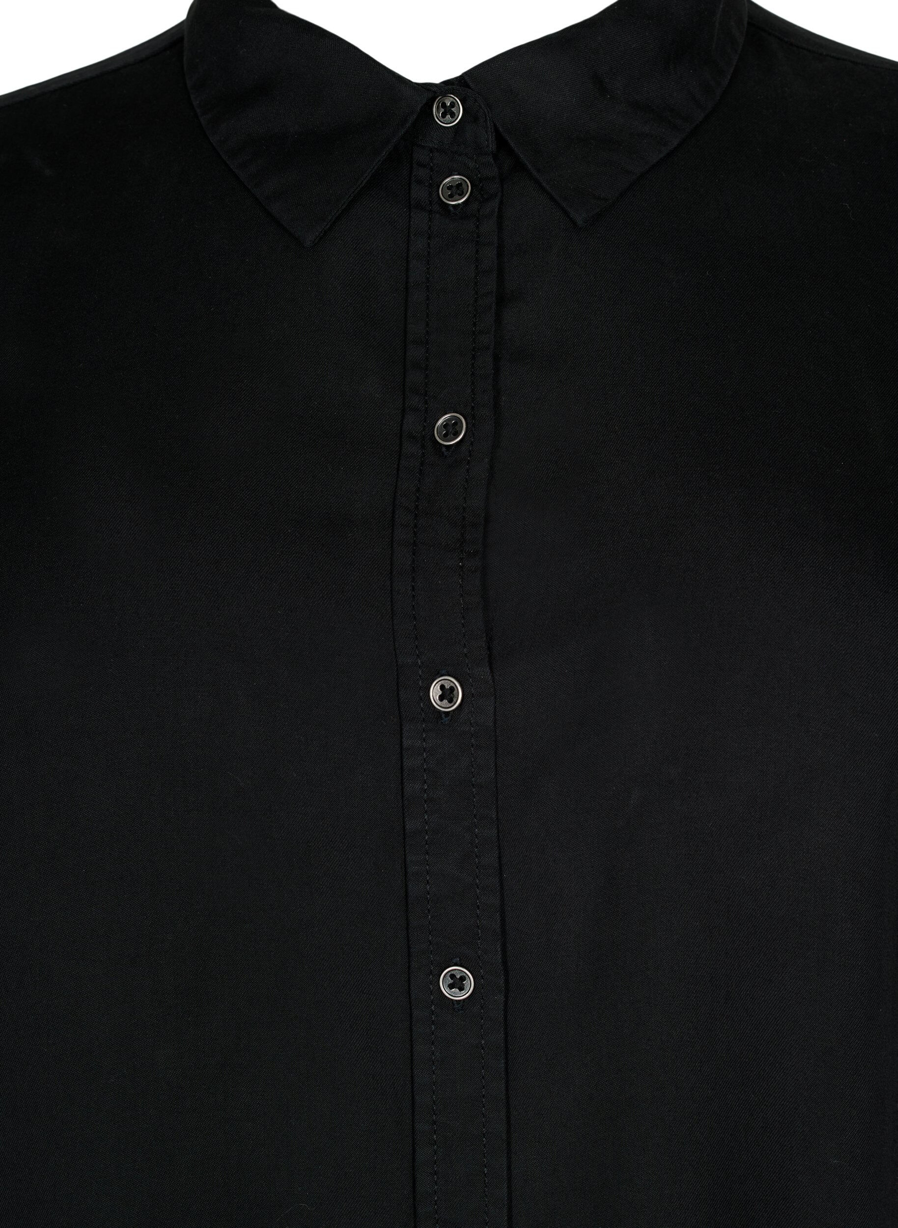 Zizzi Pitk&auml; paita 3/4-hihoilla lyocell-materiaalia (TENCEL&trade;), Black, Packshot image number 2