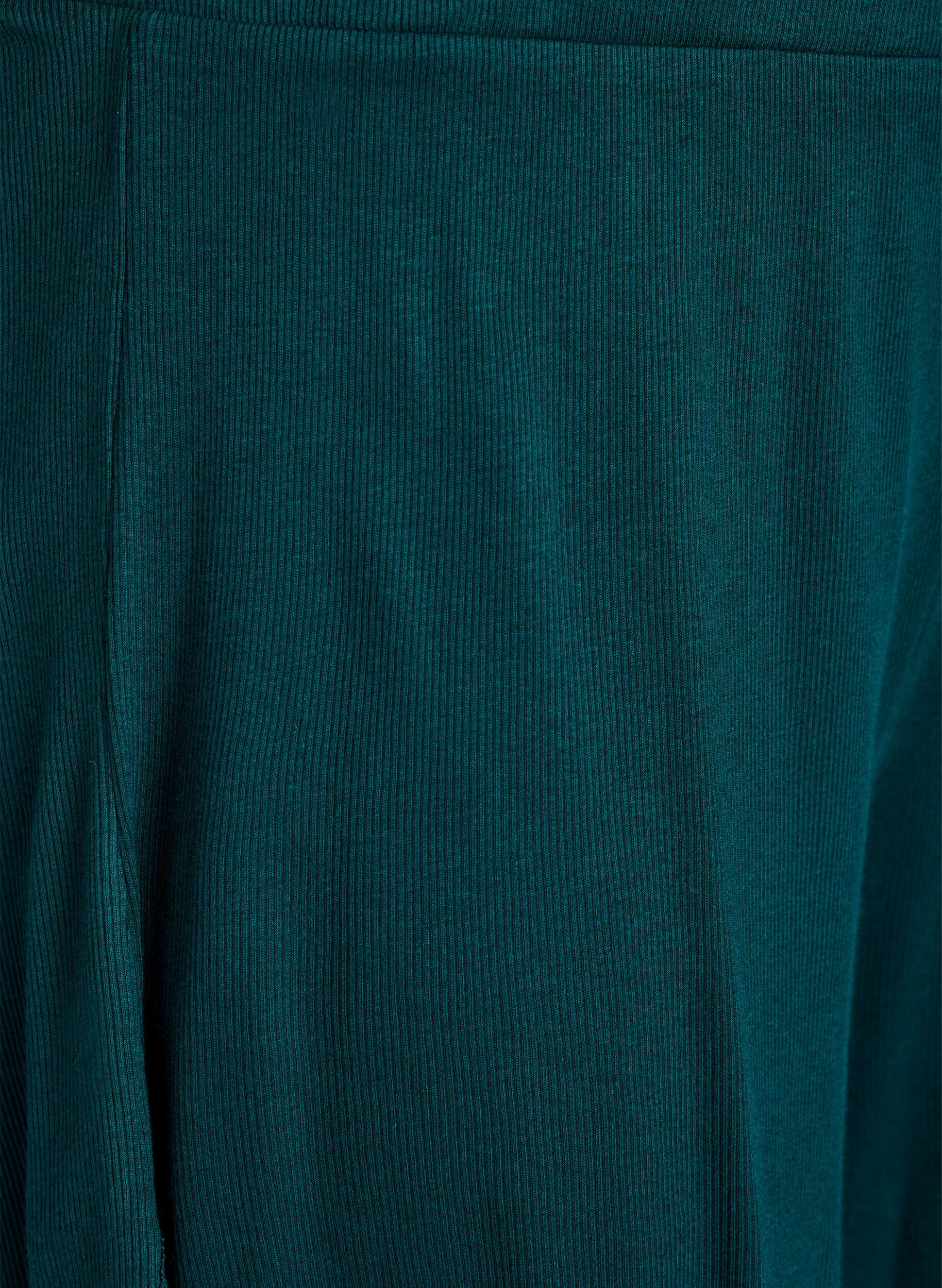 Zizzi Rennot y&ouml;shortsit ribatulla tekstuurilla ja pitsisomisteilla, Vihre&auml;, Packshot image number 2