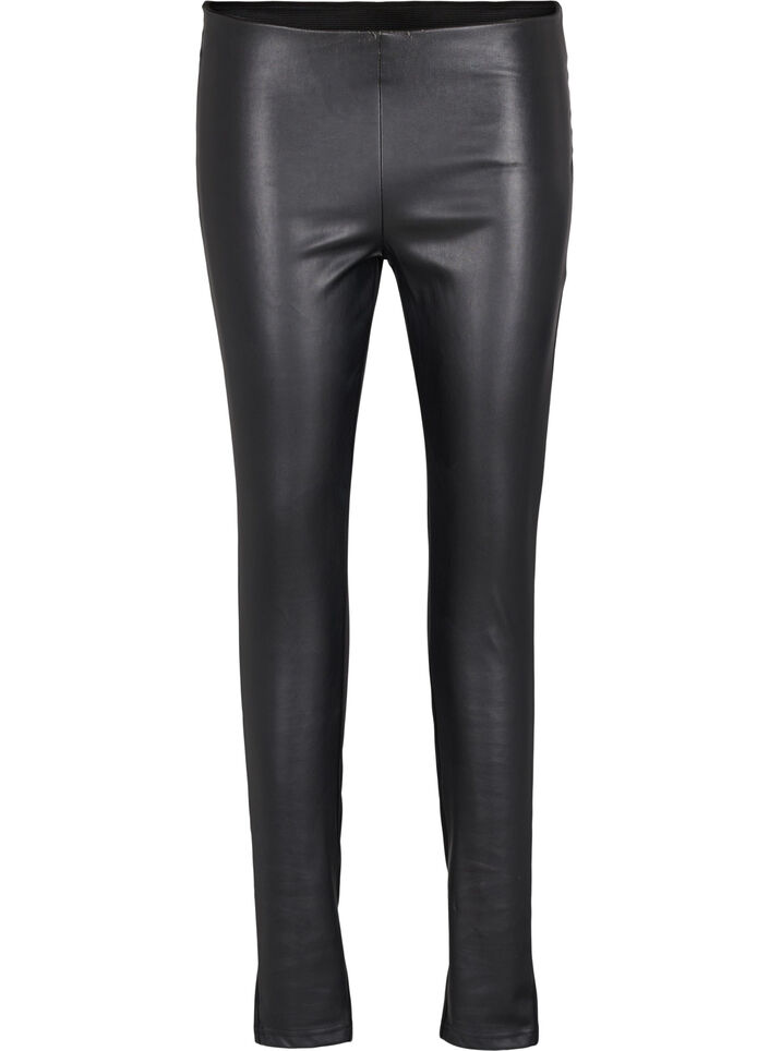 Tekonahkaiset leggingsit, Black, Packshot image number 0