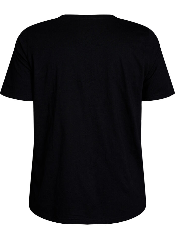 T-paita printill&auml;, Musta, Packshot image number 1