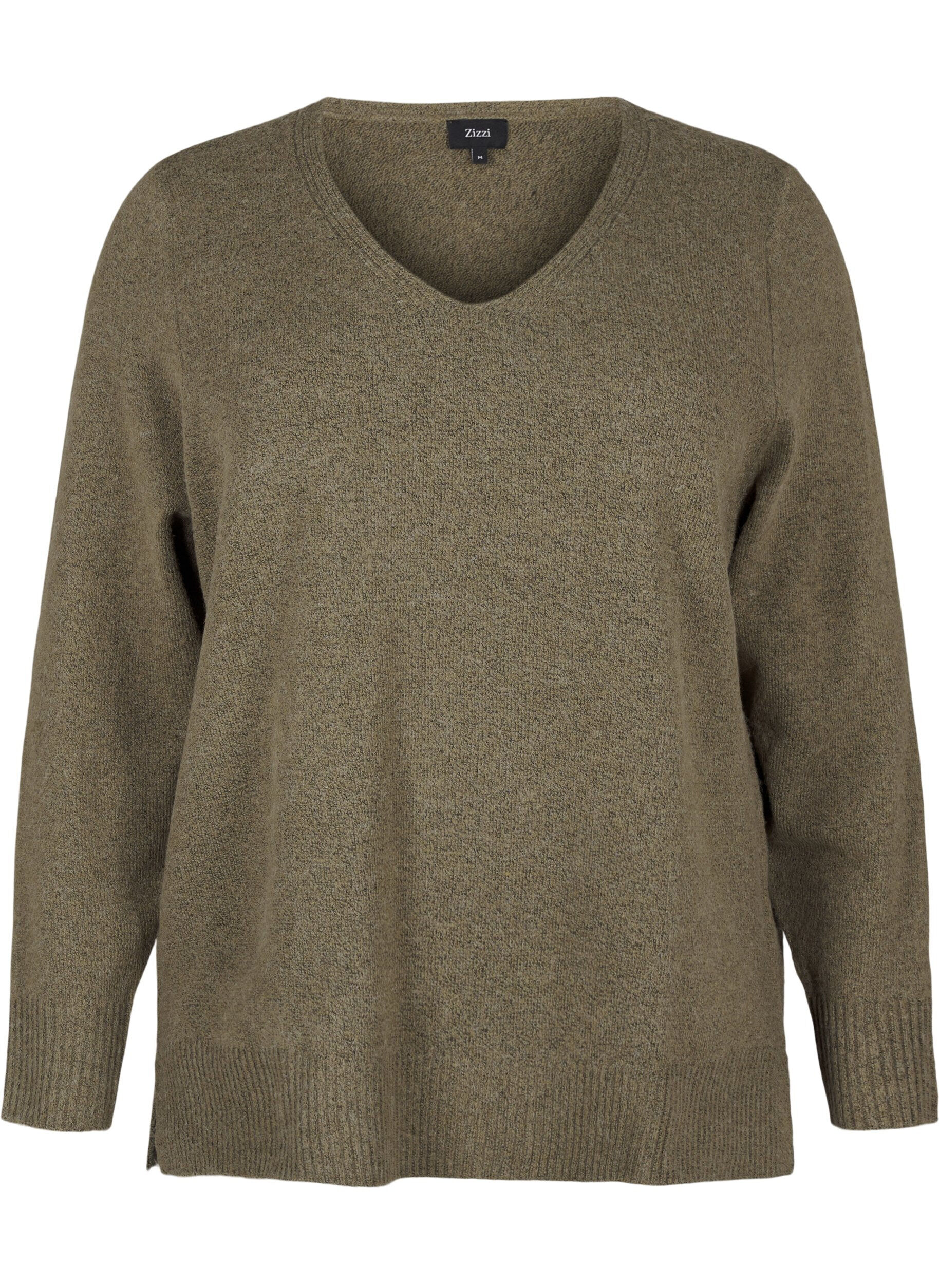 Zizzi Neulepusero, jossa on V-p&auml;&auml;ntie., Dusky G. Black Mel., Packshot image number 0