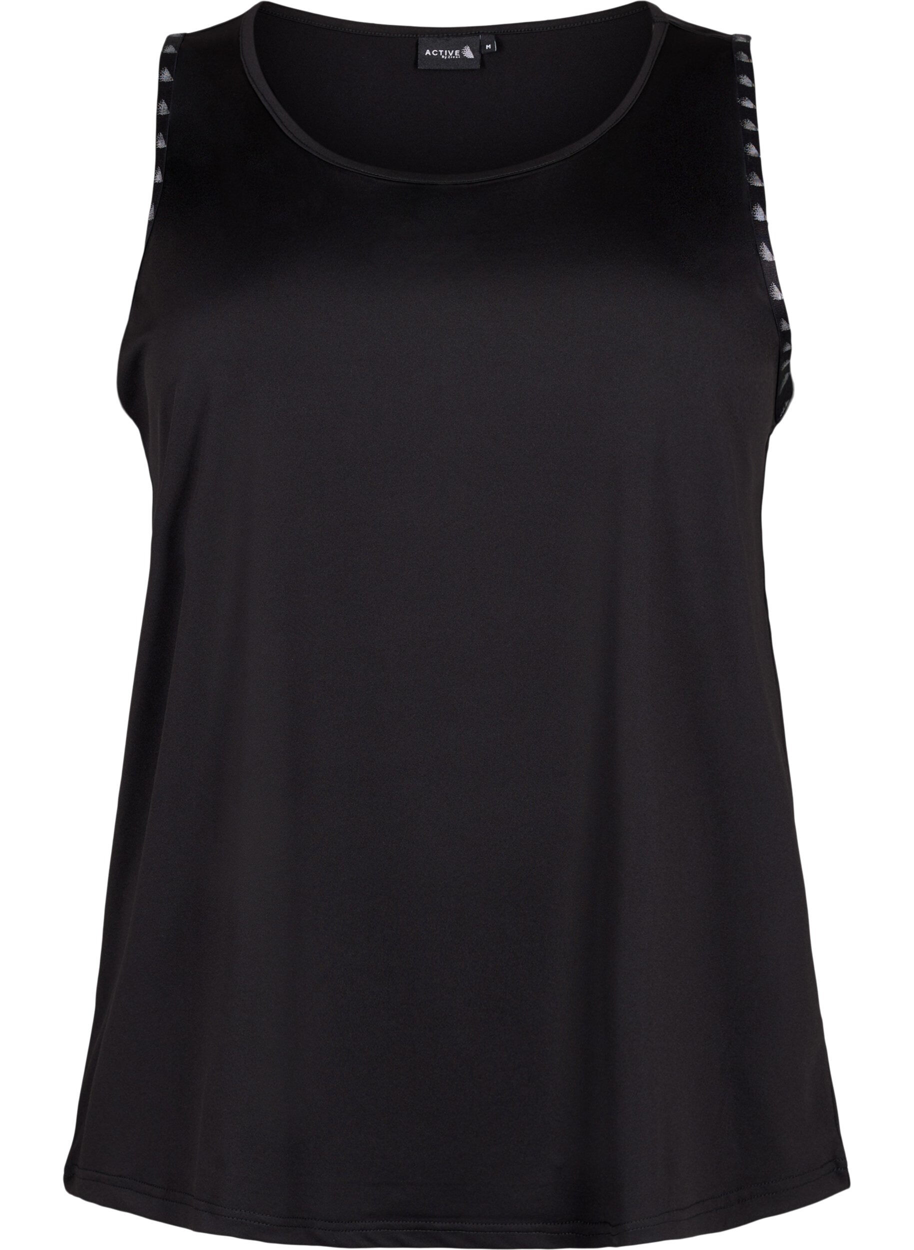 Zizzi Yksiv&auml;rinen treenitoppi , Black, Packshot image number 0