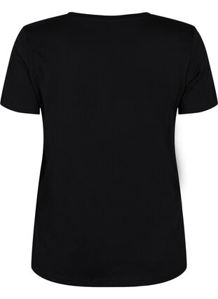 Puuvillainen t-paita treeniin painatuksella, Black w. inhale logo, Packshot image number 1