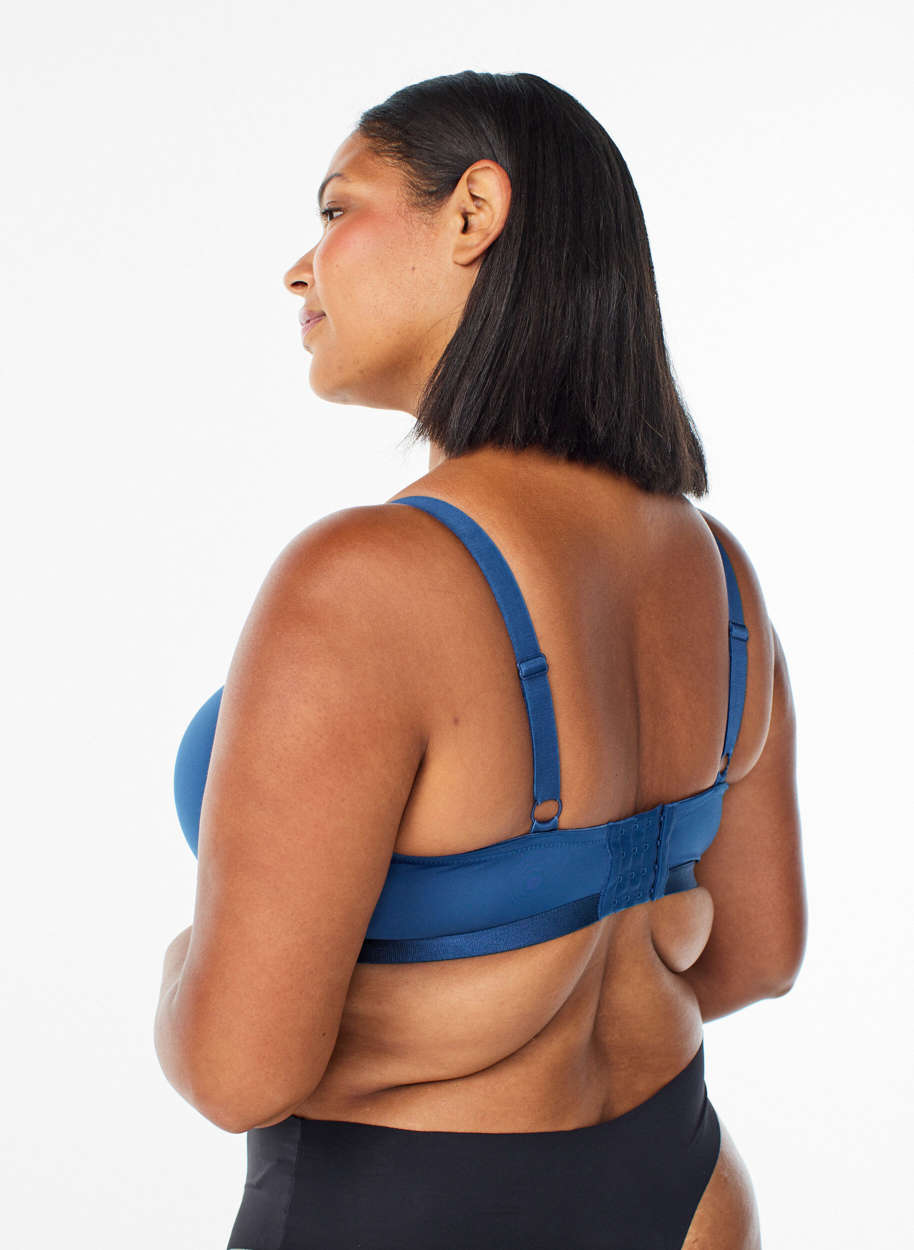 Zizzi Muotoiltu rintaliivi meshill&auml;, Sininen, Model image number 2