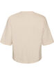 T-paita tekstiprintill&auml; ja merkeill&auml;, Beige, Packshot image number 1