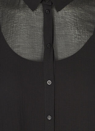 Pitkähihainen mekko nappikiinnityksellä, Black, Packshot image number 2