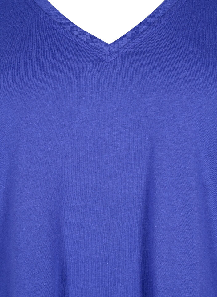 FLASH - T-paita v-p&auml;&auml;ntiell&auml;, Royal Blue, Packshot image number 2