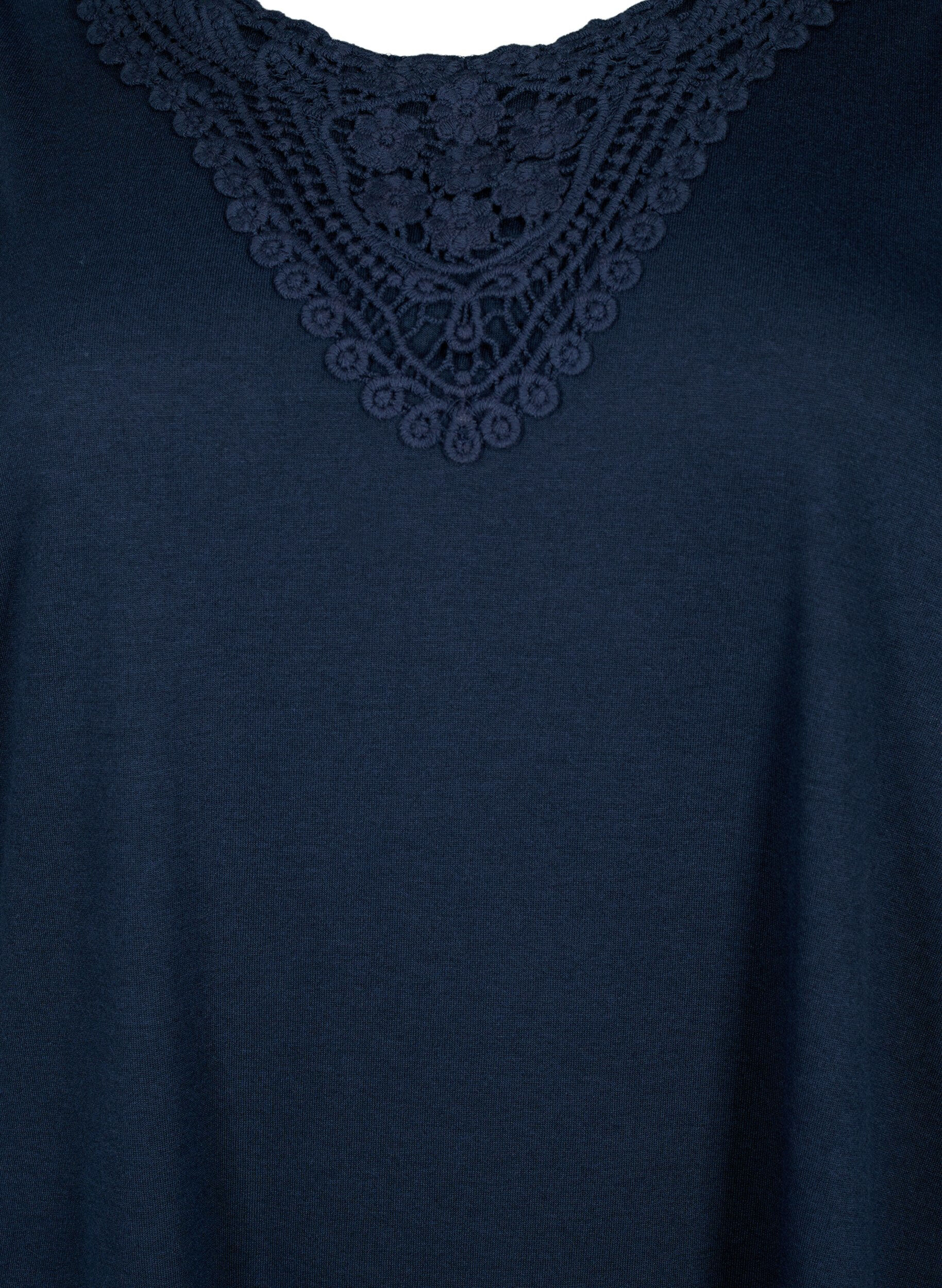 Zizzi Hihaton toppi pitsill&auml;, Total Eclipse, Packshot image number 2