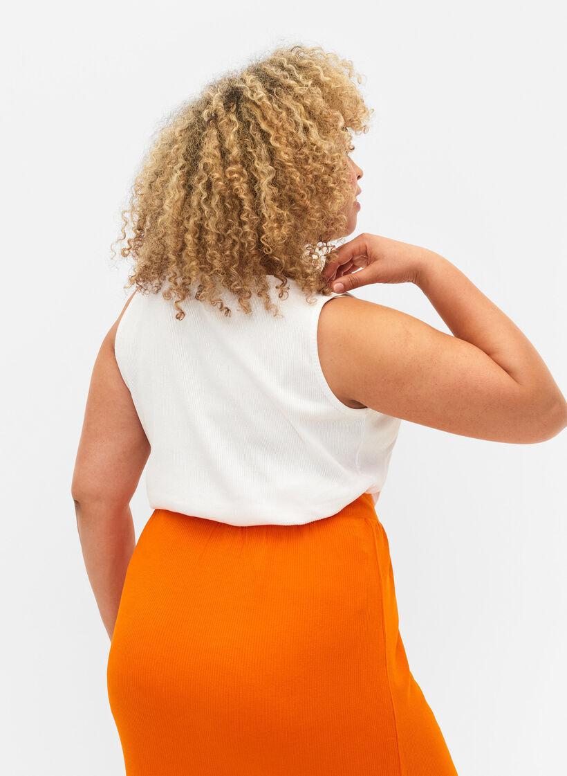 2 kpl pakkaus ribattuja toppeja, Black/Bright White, Model image number 1