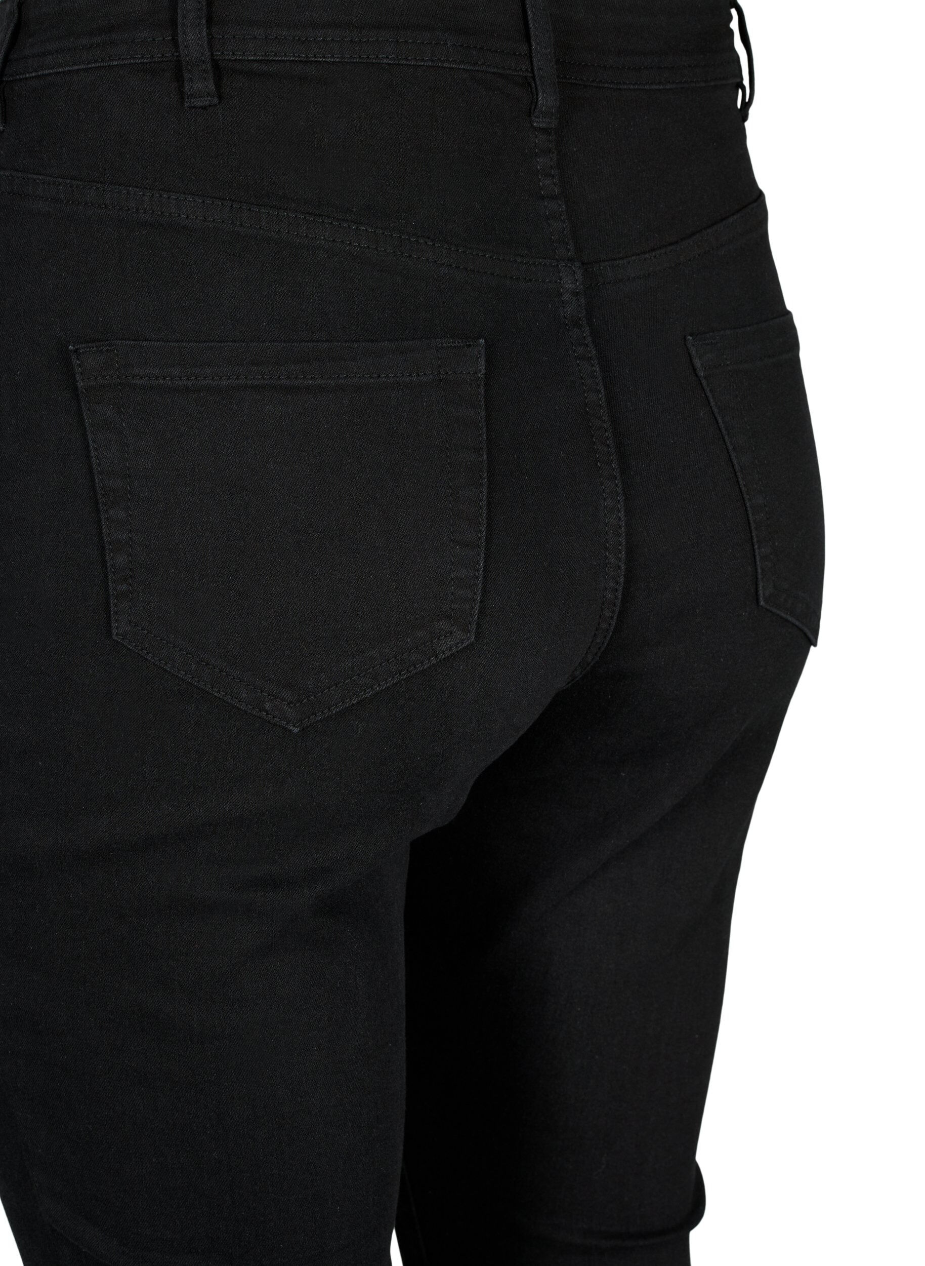 ZizziFarkut super slim fit -mallissa, Musta, Packshot image number 3