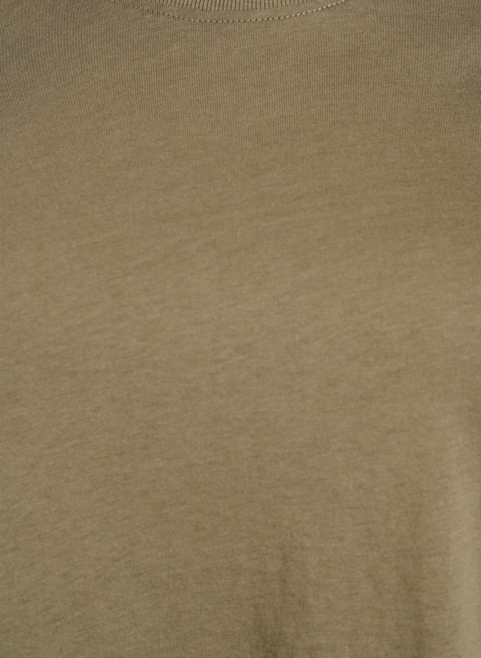 Zizzi Puuvillainen perus-T-paita, jossa on py&ouml;re&auml; kaula-aukko, Vihre&auml;, Packshot image number 2