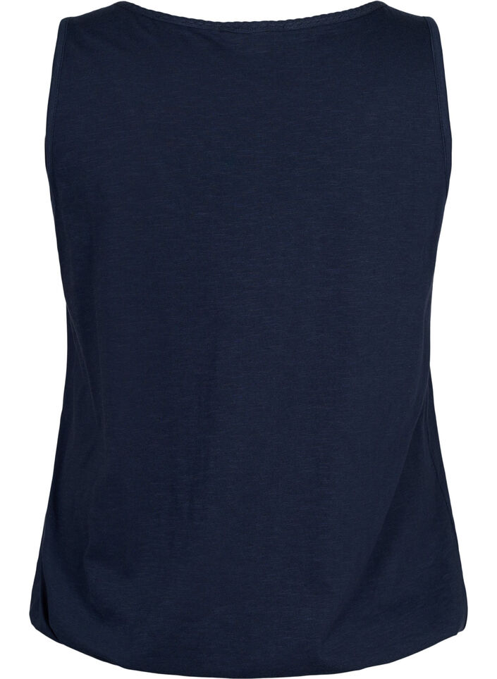 Puuvillatoppi pitsikantilla, Navy Blazer, Packshot image number 1