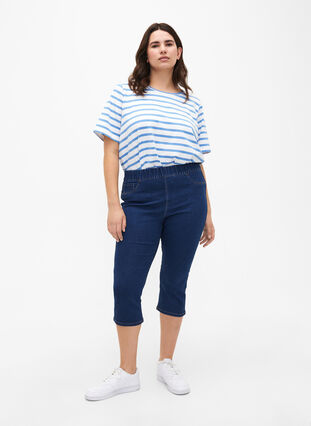 Raidallinen t-paita luomupuuvillaa, Marina Stripe, Model image number 2
