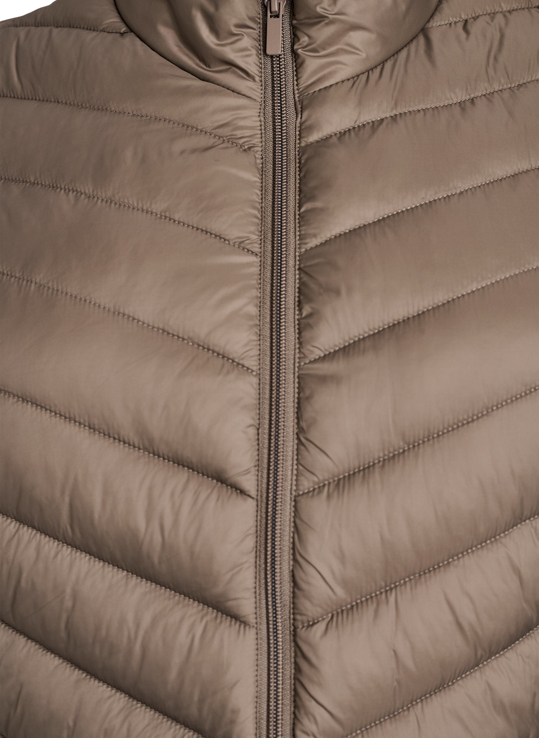 Zizzi Kevyt takki taskuilla, Ruskea, Packshot image number 2