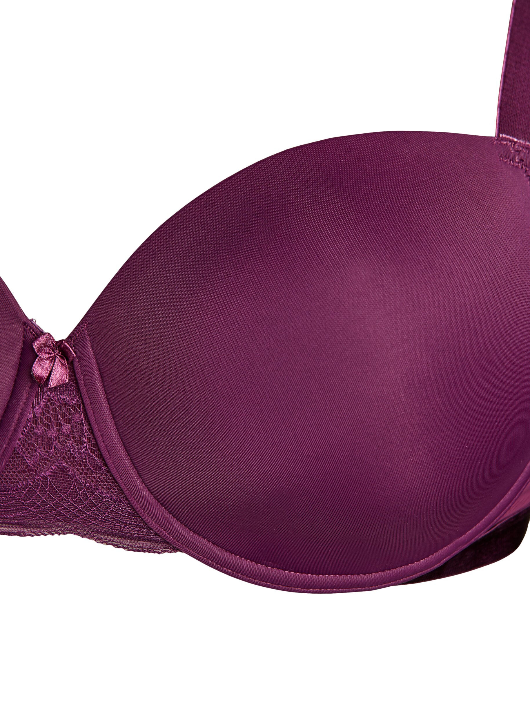 ZizziMuotoiltu rintaliivi meshill&auml;, Violetti, Packshot image number 2