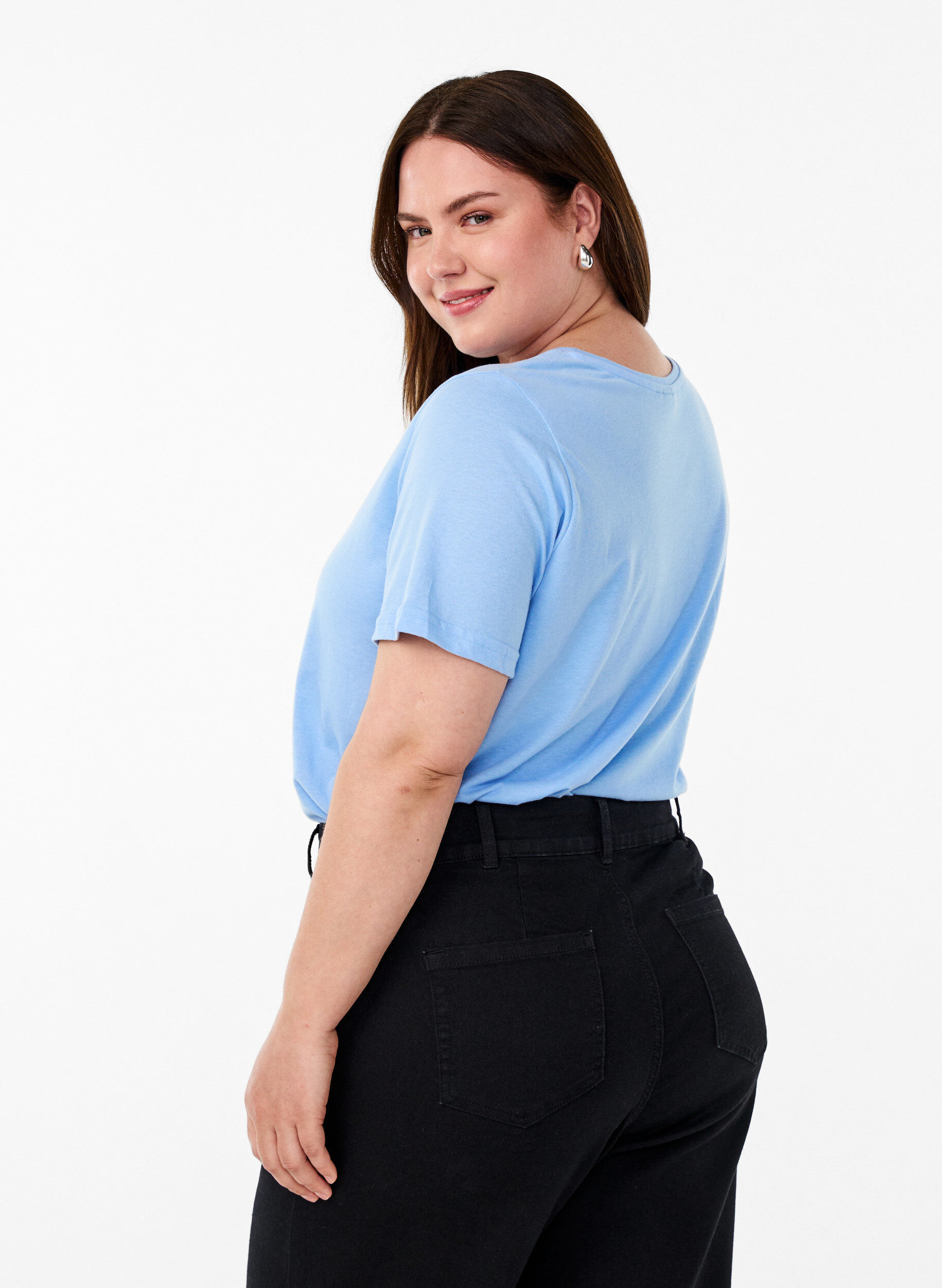 Zizzi FLASH - T-paita motiivilla, Sininen, Model image number 2