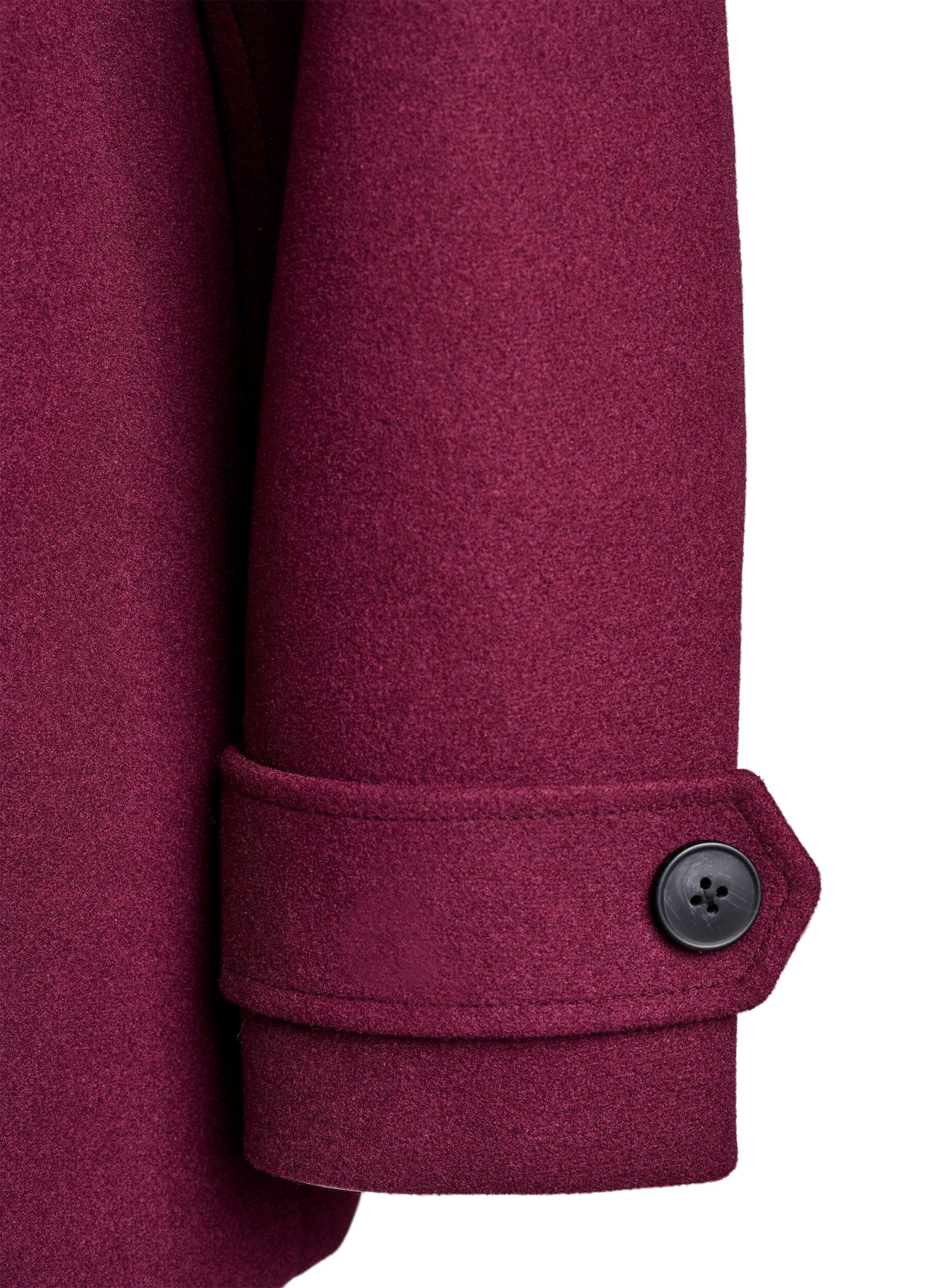 ZizziLyhyt takki kaksoisnapituksella, Punainen, Packshot image number 4
