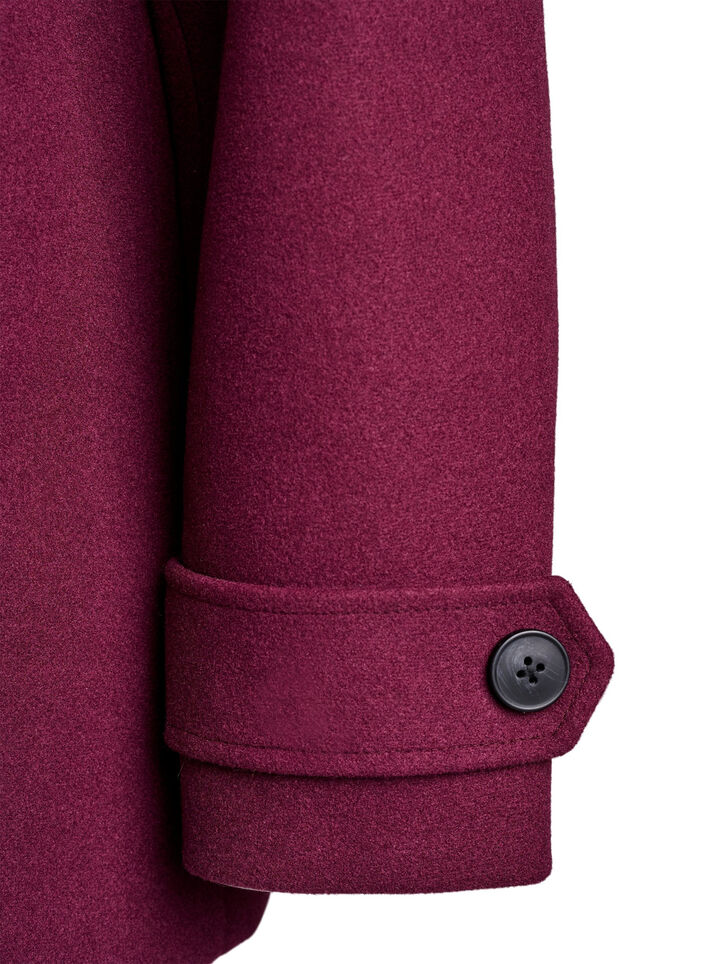 Lyhyt takki kaksoisnapituksella, Punainen, Packshot image number 4