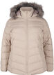 Lyhyt toppatakki hupulla, Beige, Packshot image number 0