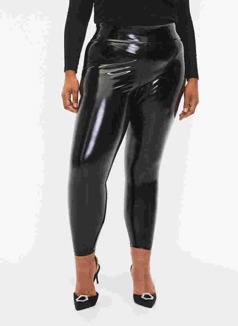 Wetlook-leggingsit, Black Shiny, Model image number 2