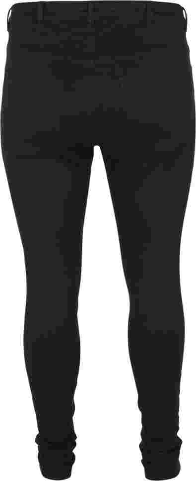 Korkeavyötäröiset super slim Amy farkut, Black, Packshot image number 1
