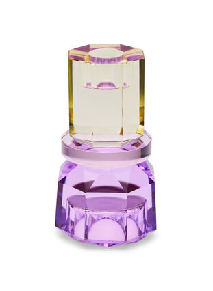 Kynttilänjalka kristallista, Butter/Violet, Packshot image number 0