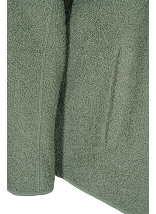 Lyhyt teddytakki taskuilla , Agave Green, Packshot image number 3