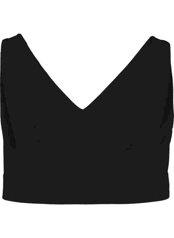 Saumattomat rintaliivit v-pääntiellä, Black, Packshot image number 1