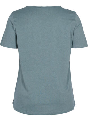 Lyhythihainen t-paita v-aukolla ja mesh-kankaalla , Balsam Green, Packshot image number 1