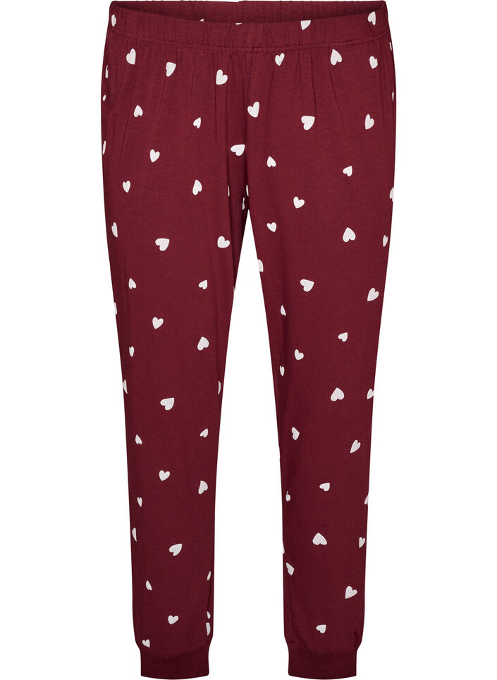 Painetut pyjamahousut, Punainen, Packshot image number 0