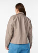 Biker-takki keinonahasta, Beige, Model image number 2