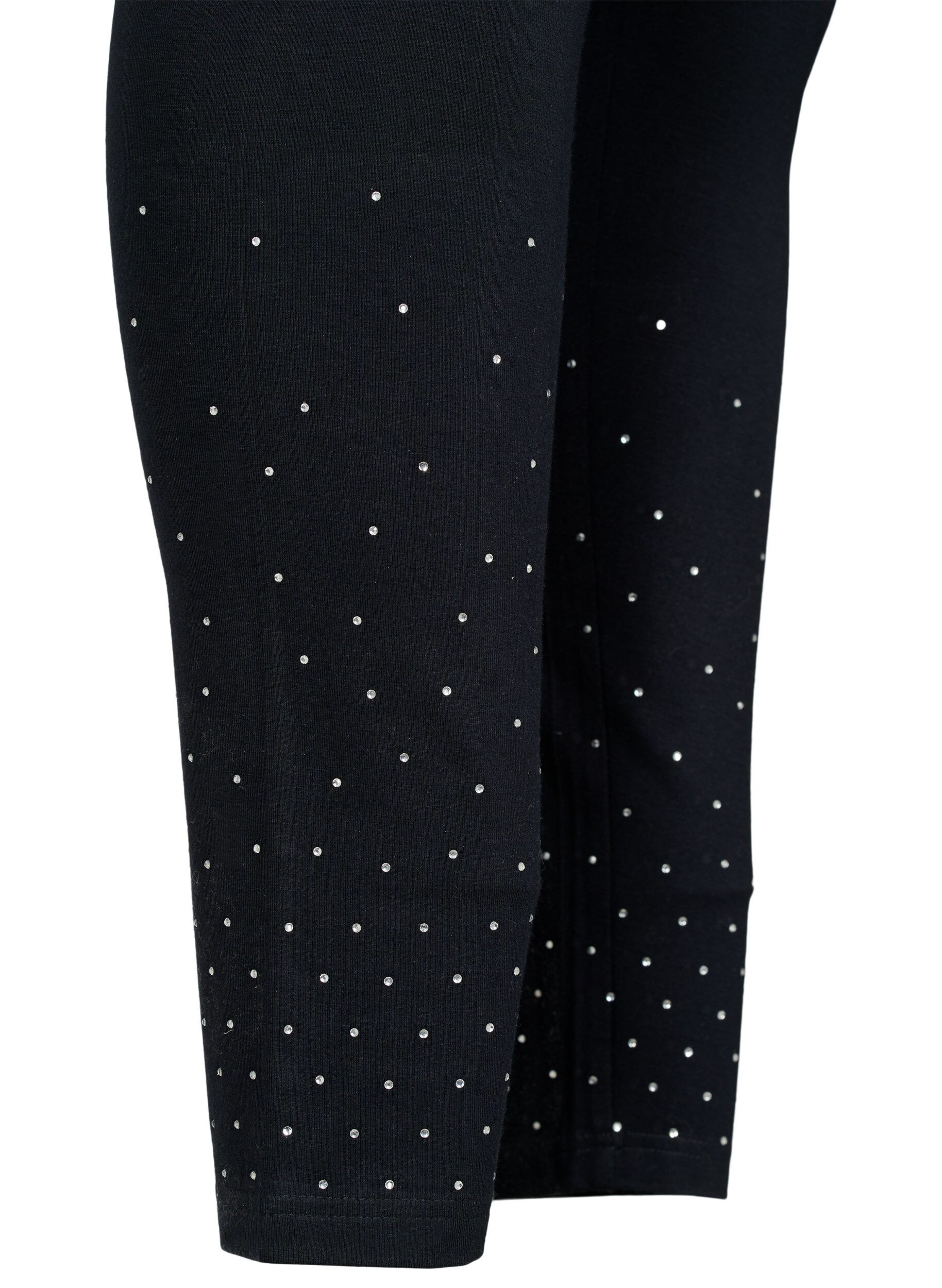 Zizzi Viskoosileggingsit somisteilla, Black, Packshot image number 3