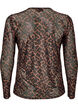 Mesh-pusero printill&auml;, Ruskea, Packshot image number 1