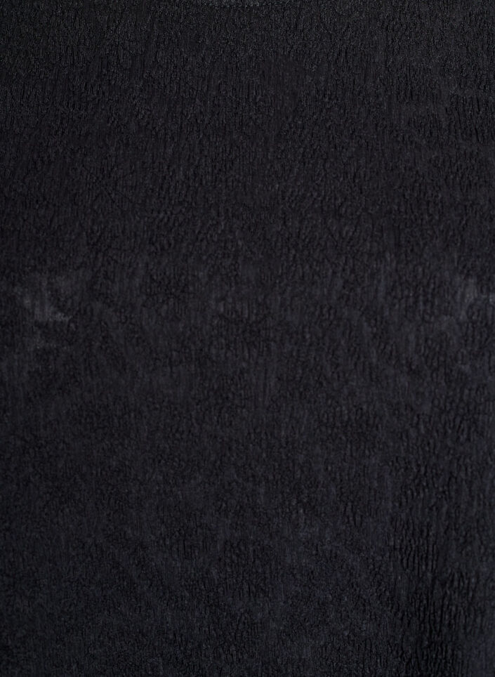 Strukturoitu lyhythihainen pusero, Musta, Packshot image number 2