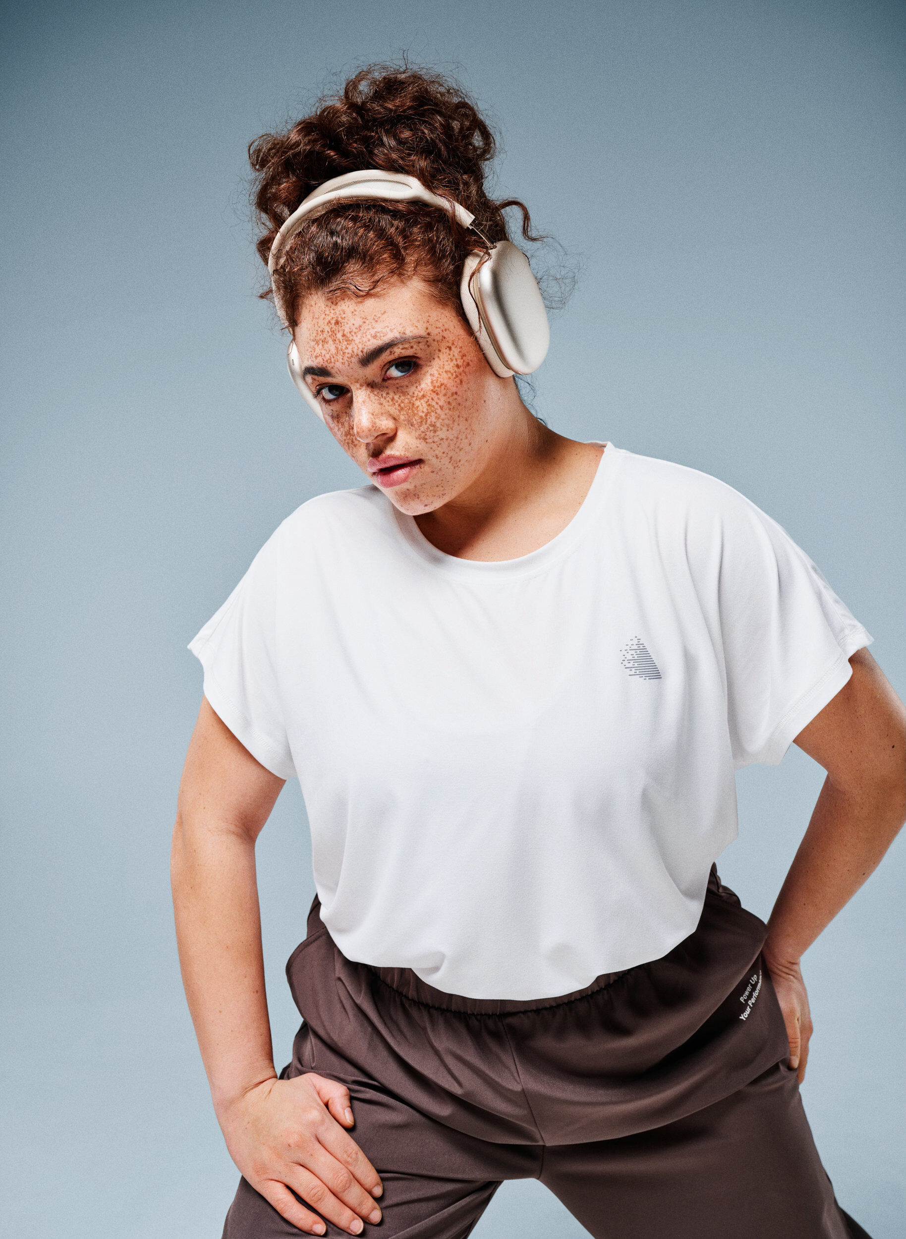 Zizzi Yksiv&auml;rinen treeni-T-paita, Valkoinen, Image image number 0