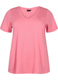 Lyhythihainen t-paita v-pääntiellä, Bubblegum Pink