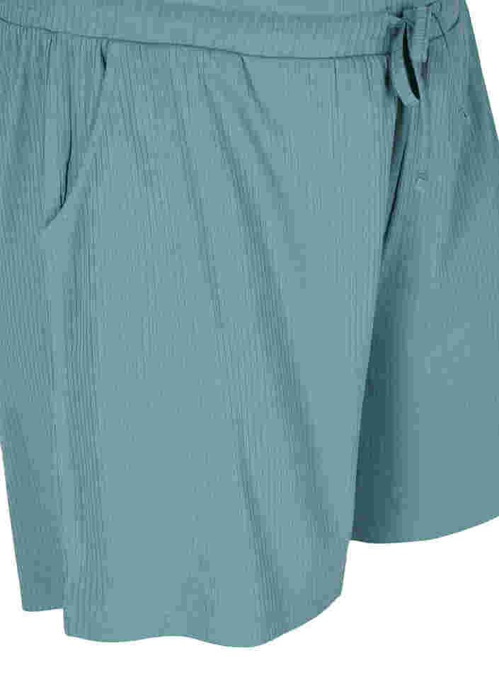 Ribbimateriaalista valmistetut shortsit taskuilla, Goblin Blue, Packshot image number 2