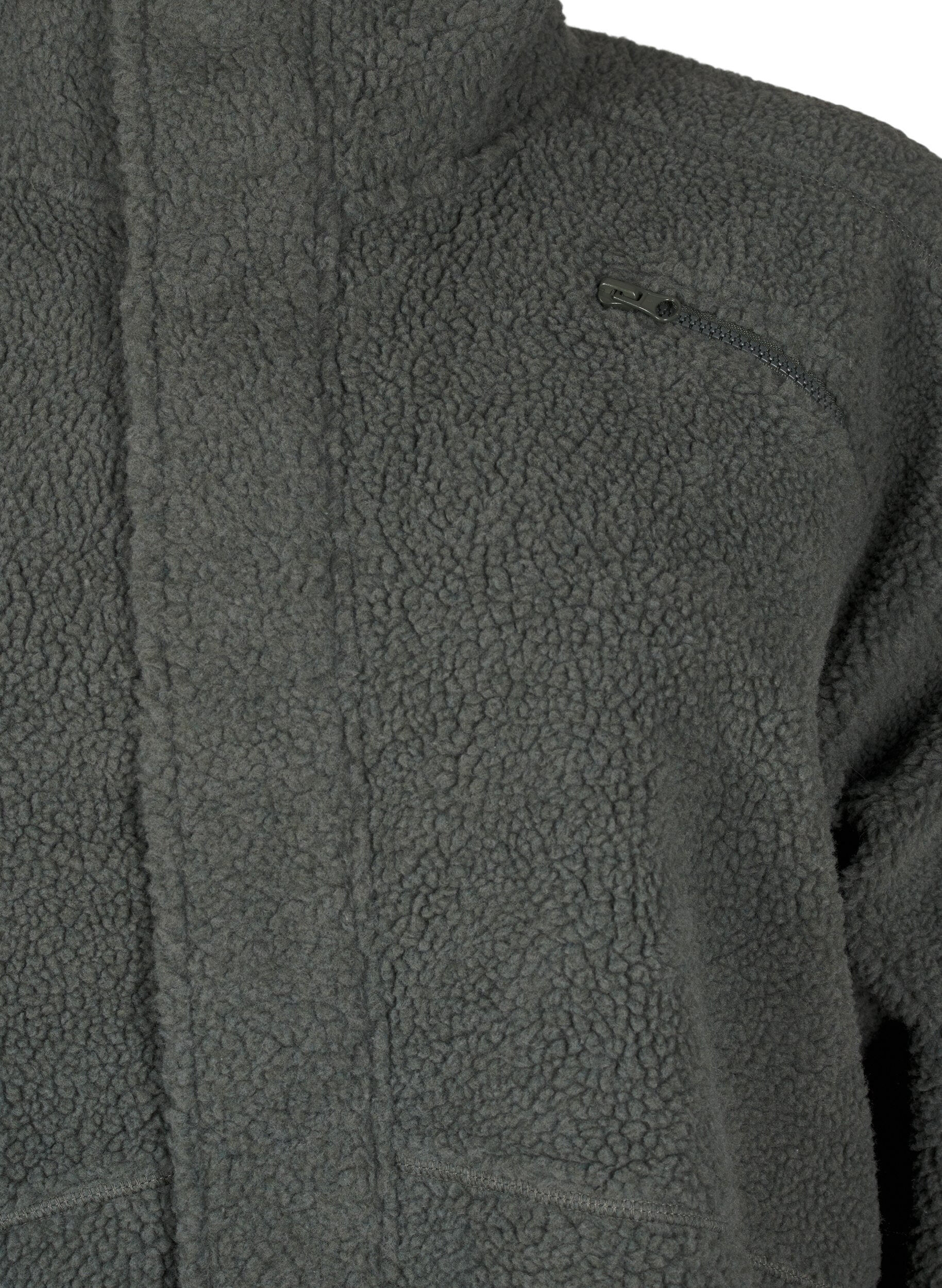 Zizzi Fleece-takki taskuilla, Urban Chic, Packshot image number 2