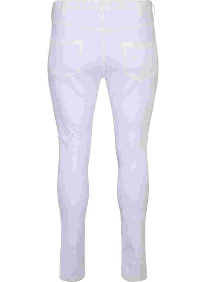 Korkeavyötäröiset super slim Amy-farkut, White, Packshot image number 1