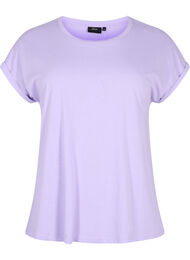 Lyhythihainen puuvillasekoitteinen T-paita, Lavender