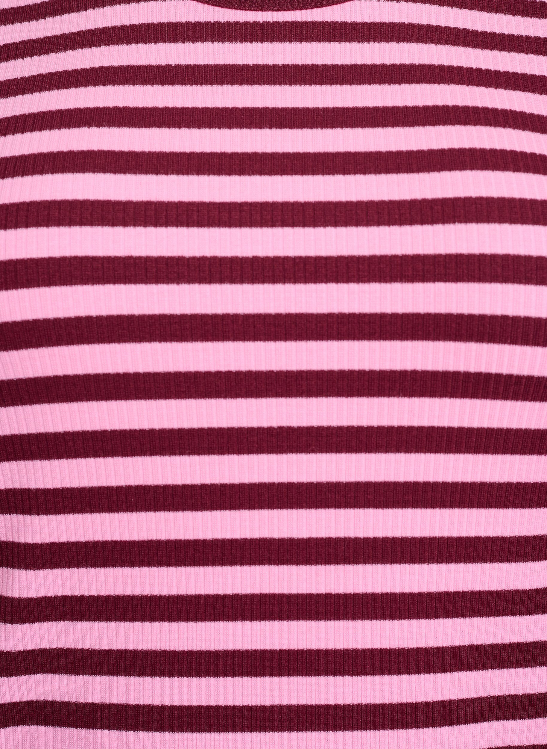 Zizzi Polvimittainen T-paitamekko ribatusta trikookankaasta, Tumma Bordeaux, Packshot image number 2