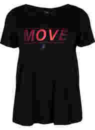T-paita printillä treeniin , Black w. Stripe Move
