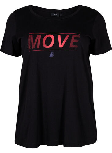 T-paita printillä treeniin , Black w. Stripe Move, Packshot image number 0