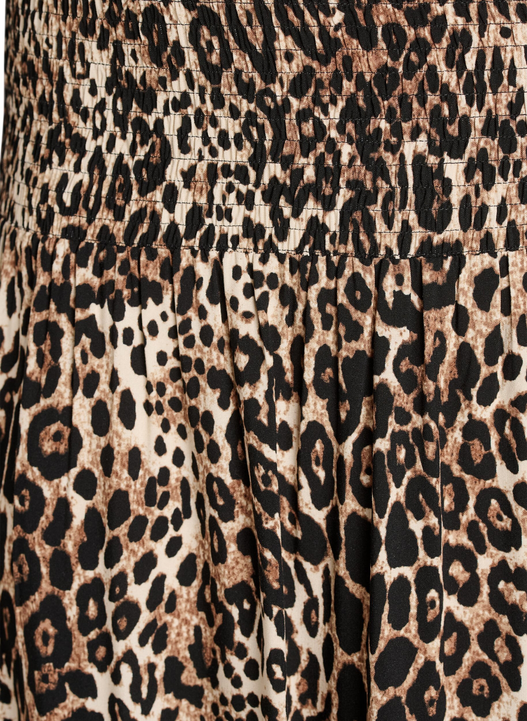 Zizzi Viskoosista valmistettu rypytetty maksihame, Ruskea, Packshot image number 2