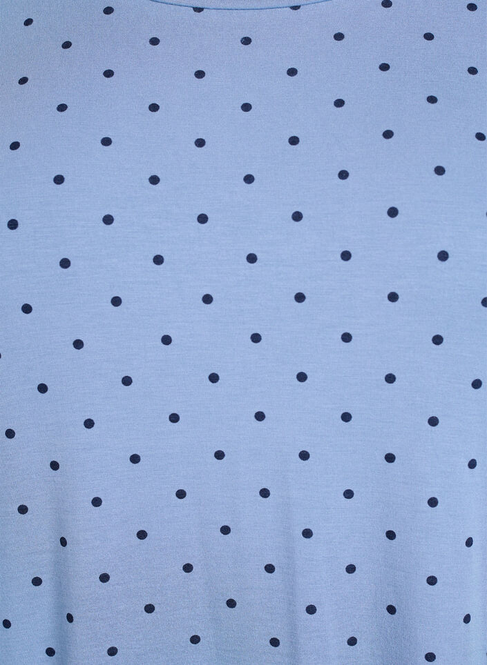 Yöpusero modaalista pitkillä hihoilla, Sininen, Packshot image number 2