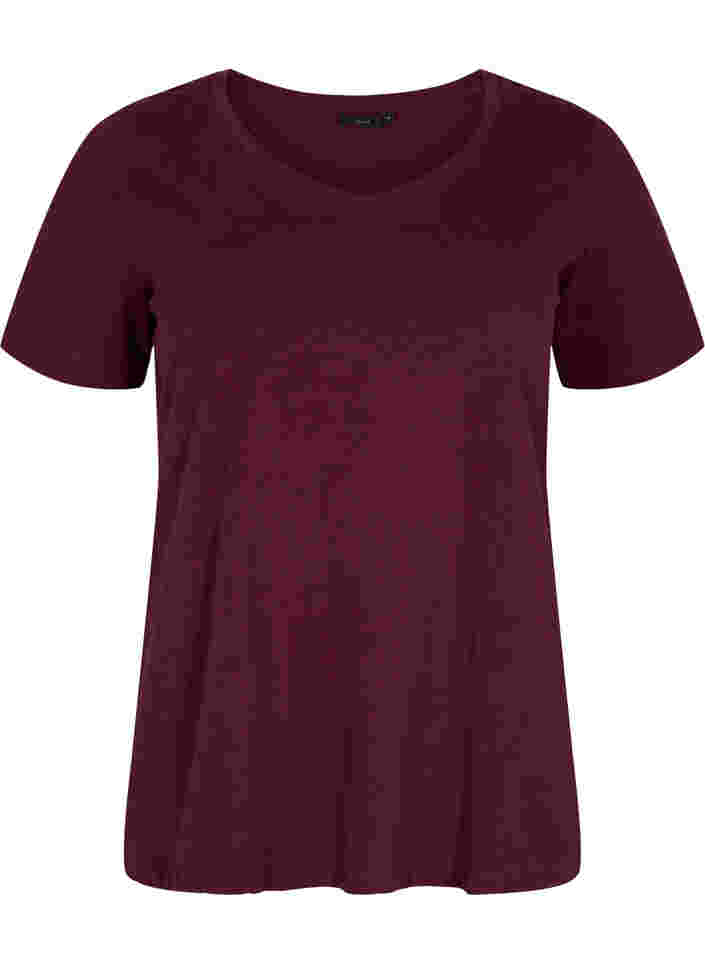 Yksivärinen perus t-paita puuvillasta, Winetasting, Packshot image number 0