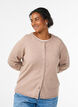 Neuletakki py&ouml;reill&auml; napeilla, Beige, Model image number 0