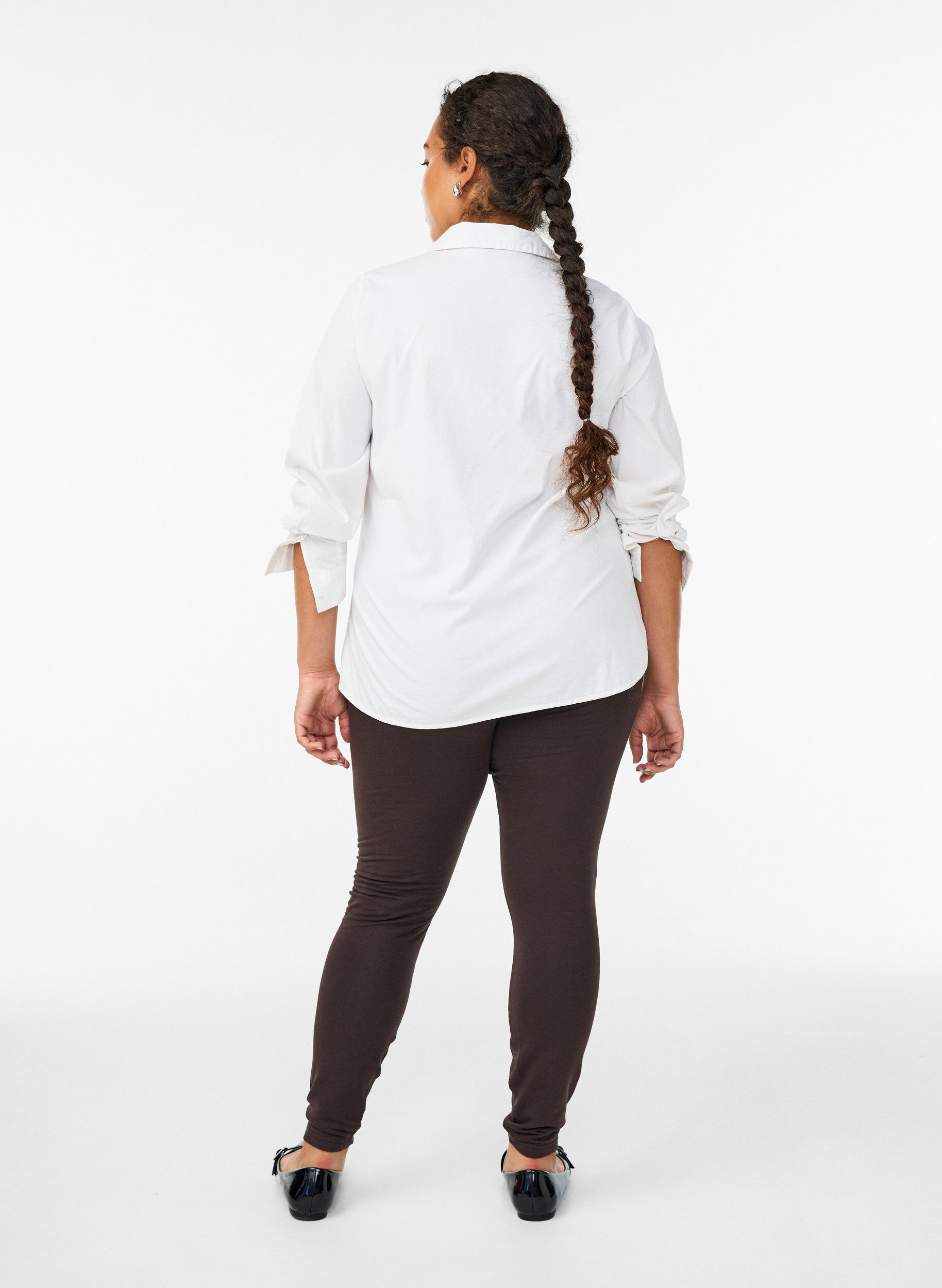 ZizziPuuvillaleggingsit vuorella, Ruskea, Model image number 2