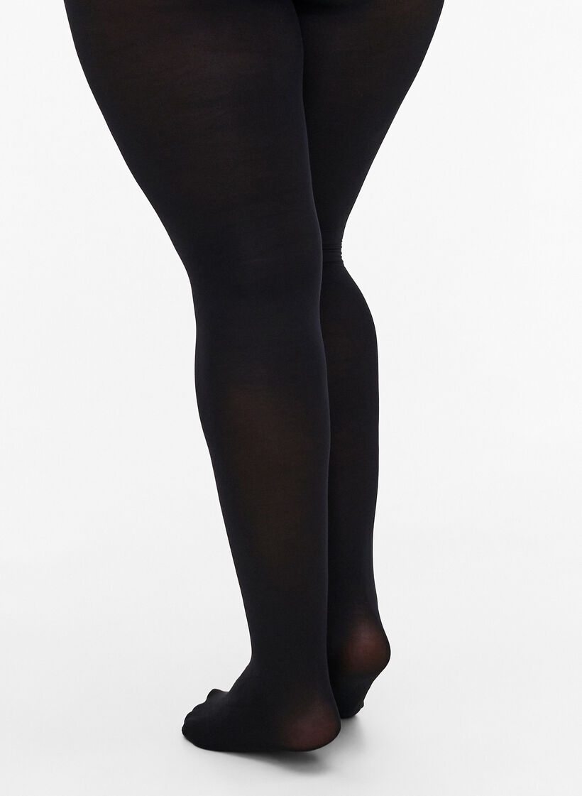 2 kpl 100 denierin sukkahousuja, Musta, Model image number 1