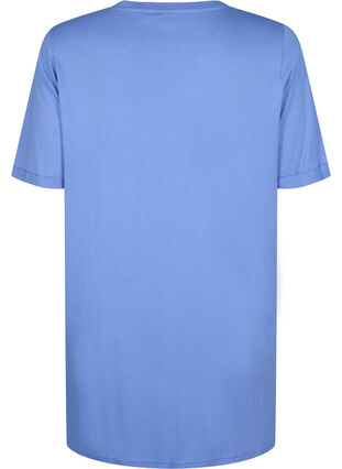 Yksivärinen oversize t-paita v-pääntiellä, Marina, Packshot image number 1